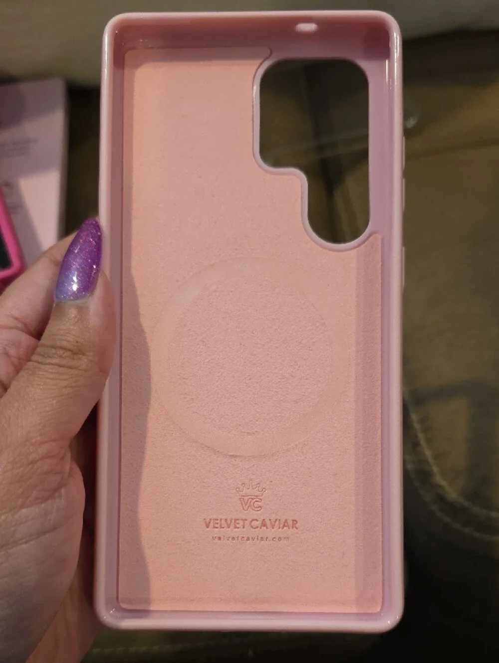 Velvet Caviar Soft Pink Silicone Phone Case Samsung S25 Ultra.